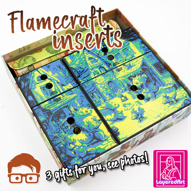 FLAMECRAFT INSERTS / ORGANIZER PLUS 🎁🎁 3 SPECIAL GIFT FOR YOU !! 🎁🎁 BY AM-MEDIA [MULTICOLOR WITH ANY 3D PRINTER]