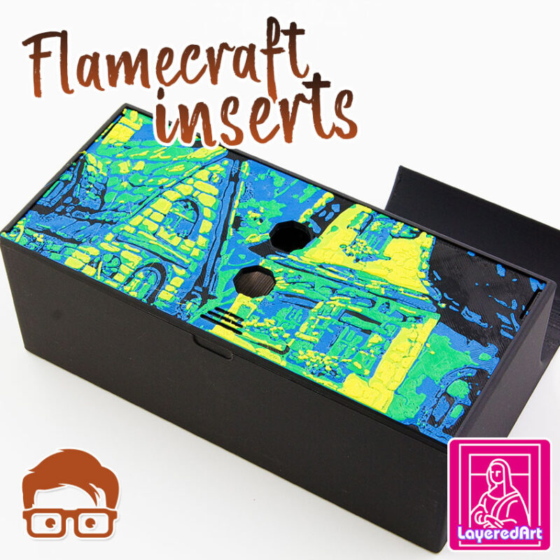 FLAMECRAFT INSERTS / ORGANIZER PLUS 🎁🎁 3 SPECIAL GIFT FOR YOU !! 🎁🎁 BY AM-MEDIA [MULTICOLOR WITH ANY 3D PRINTER]