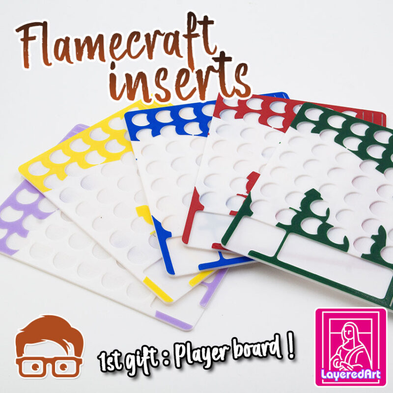 FLAMECRAFT INSERTS / ORGANIZER PLUS 🎁🎁 3 SPECIAL GIFT FOR YOU !! 🎁🎁 BY AM-MEDIA [MULTICOLOR WITH ANY 3D PRINTER]
