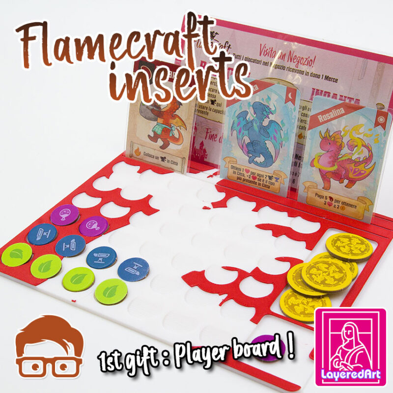 FLAMECRAFT INSERTS / ORGANIZER PLUS 🎁🎁 3 SPECIAL GIFT FOR YOU !! 🎁🎁 BY AM-MEDIA [MULTICOLOR WITH ANY 3D PRINTER]