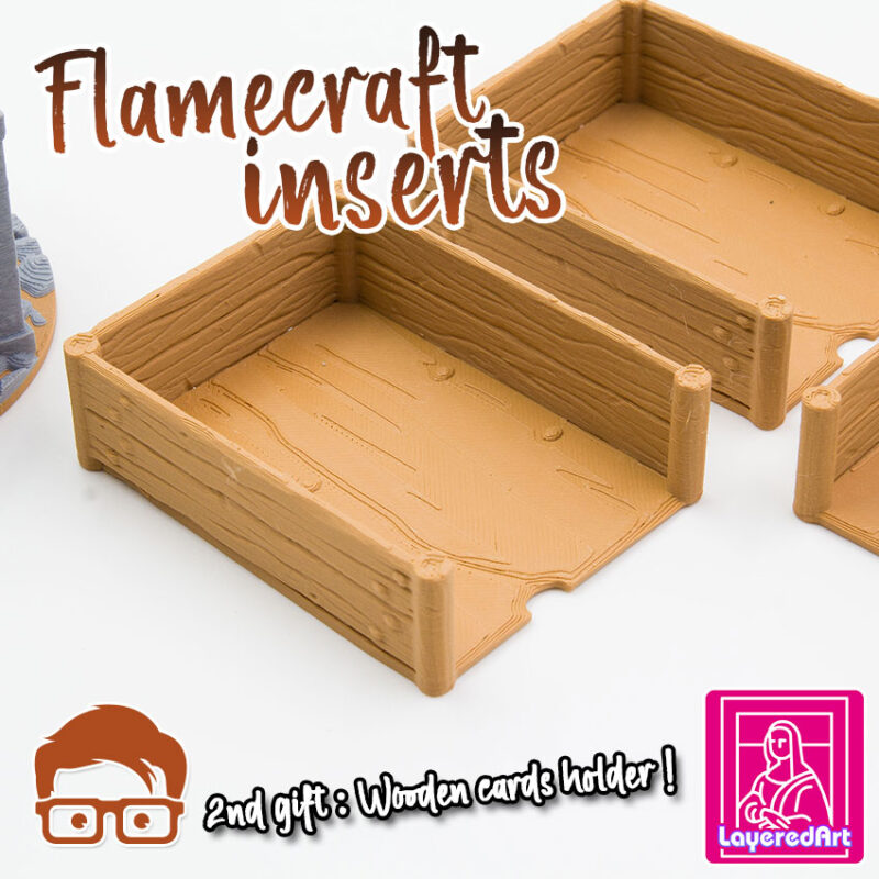 FLAMECRAFT INSERTS / ORGANIZER PLUS 🎁🎁 3 SPECIAL GIFT FOR YOU !! 🎁🎁 BY AM-MEDIA [MULTICOLOR WITH ANY 3D PRINTER]