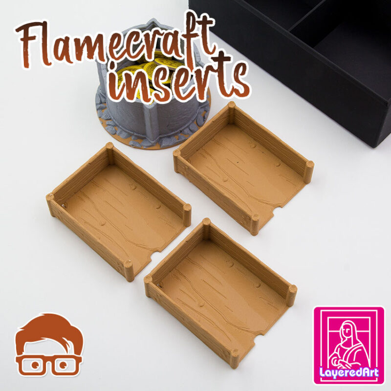 FLAMECRAFT INSERTS / ORGANIZER PLUS 🎁🎁 3 SPECIAL GIFT FOR YOU !! 🎁🎁 BY AM-MEDIA [MULTICOLOR WITH ANY 3D PRINTER]