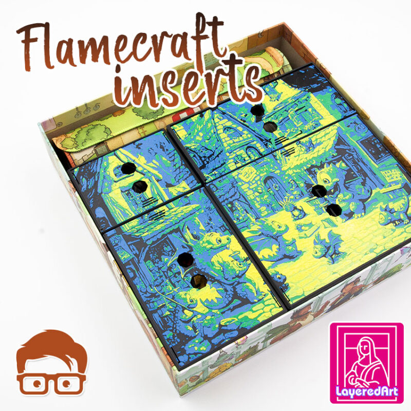 FLAMECRAFT INSERTS / ORGANIZER PLUS 🎁🎁 3 SPECIAL GIFT FOR YOU !! 🎁🎁 BY AM-MEDIA [MULTICOLOR WITH ANY 3D PRINTER]