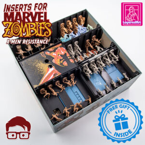 3D printable inserts for Marvel Zombies - X-Men Resistance board game