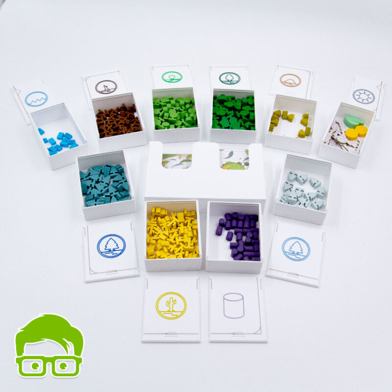 Evergreen board game inserts / organizer (with Pines & Cact exp)