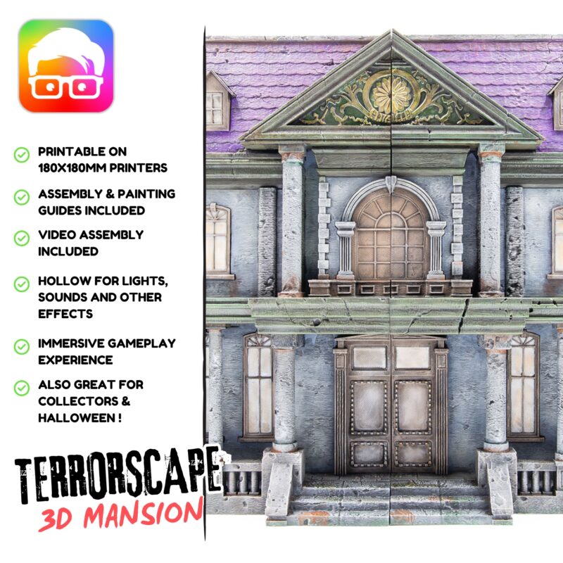 3D printable haunted mansion for Terrorscape board game
