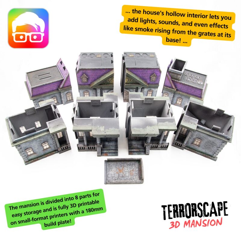 3D printable haunted mansion for Terrorscape board game