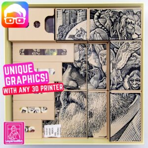 3D printable inserts for the board game DARWIN'S JOURNEY