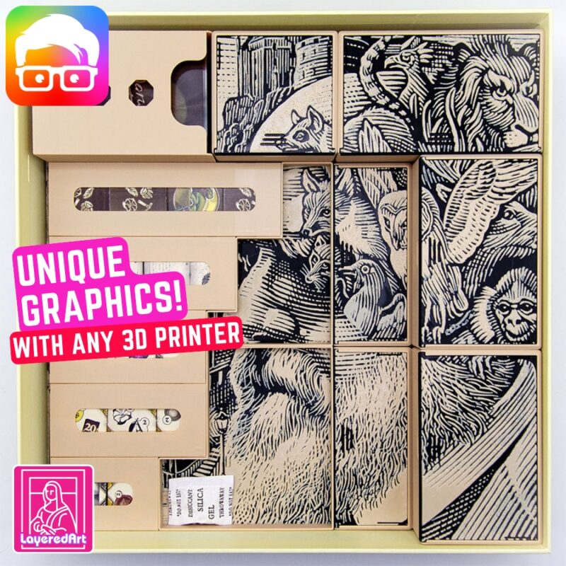 3D printable inserts for the board game DARWIN'S JOURNEY