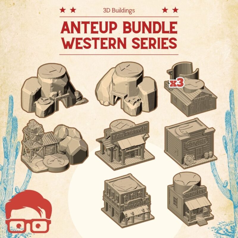 3D buildings for AnteUp (a Western Legends expansion)