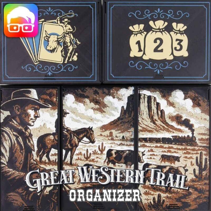GREAT WESTERN TRAIL (2ND ED.) BOARD GAME ORGANIZER BY AM-MEDIA.BIZ [TABLETOP BOARD GAME INSERTS SKU: GWT001]