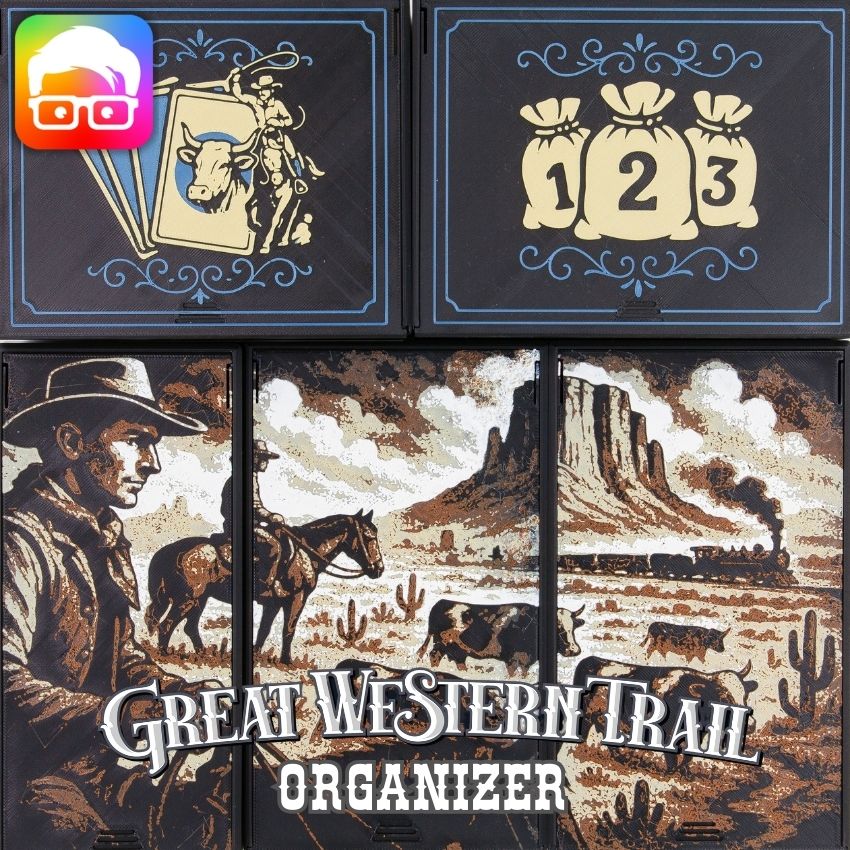 GREAT WESTERN TRAIL (2ND ED.) BOARD GAME ORGANIZER BY AM-MEDIA.BIZ [TABLETOP BOARD GAME INSERTS SKU: GWT001]