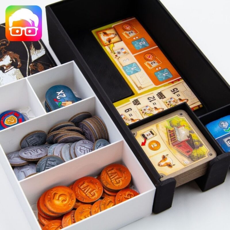GREAT WESTERN TRAIL (2ND ED.) BOARD GAME ORGANIZER BY AM-MEDIA.BIZ [TABLETOP BOARD GAME INSERTS SKU: GWT001]