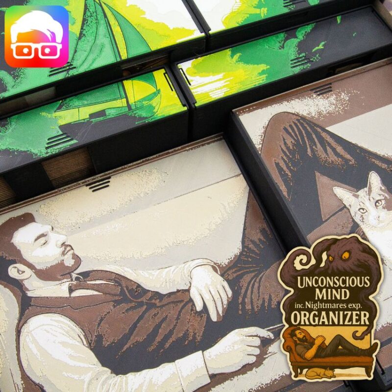 Unconscious Mind inc. Nightmares expansion board game organizer by ammedia3d