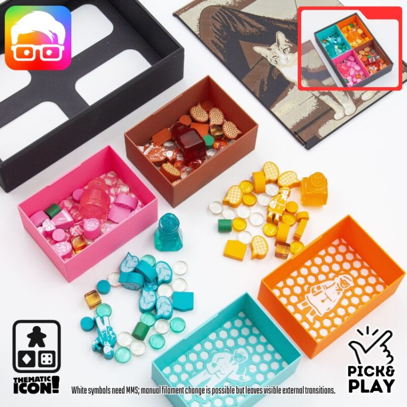 Unconscious Mind inc. Nightmares expansion board game organizer by ammedia3d