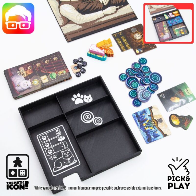 Unconscious Mind inc. Nightmares expansion board game organizer by ammedia3d