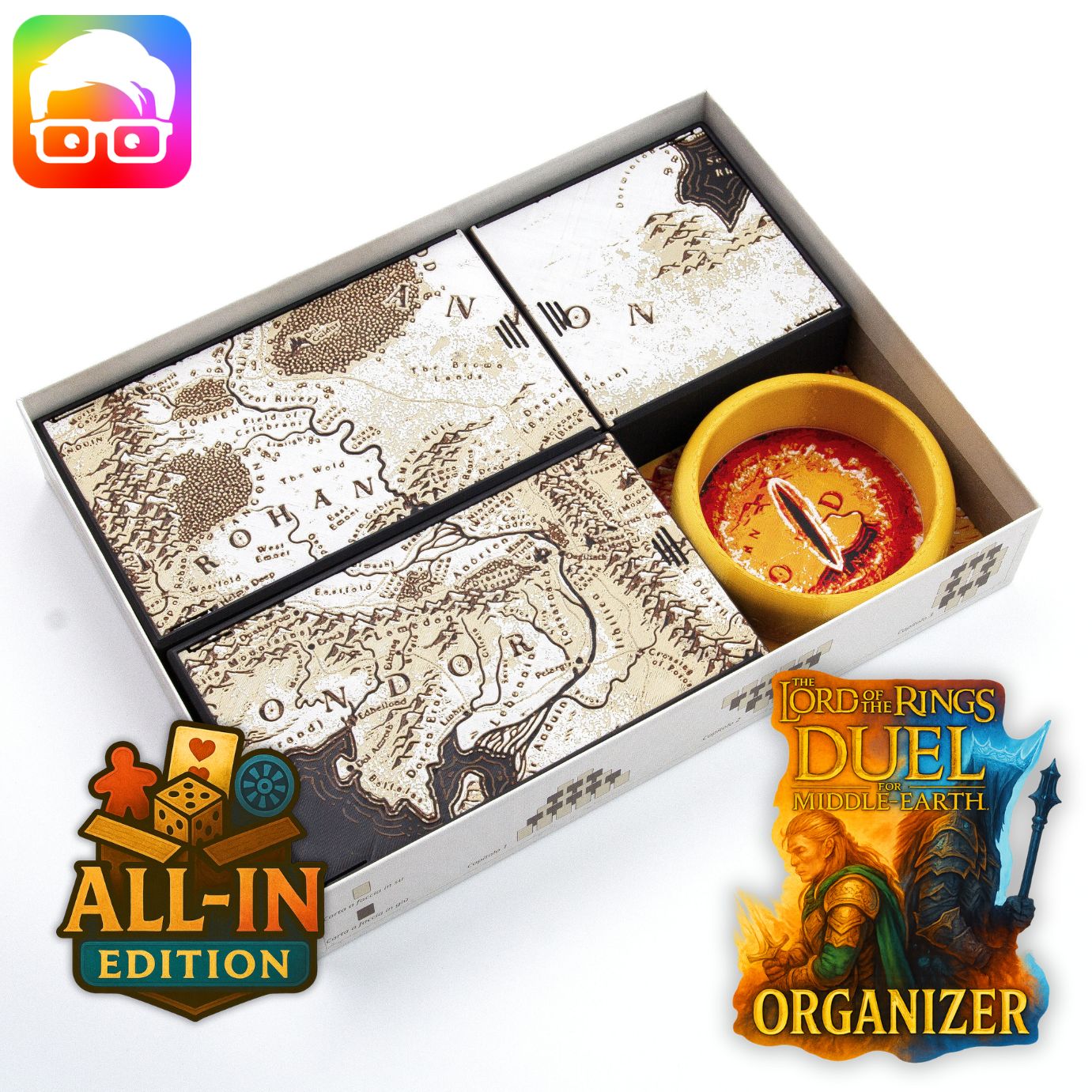 The Lord of the Rings: Duel for Middle-earth board game organizer