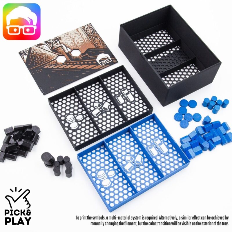 Caylus board game organizer by @ammedia3d