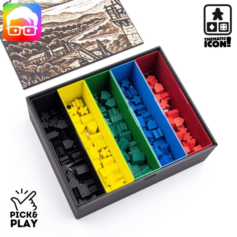 Caylus 1303 boardgame organizer by @ammedia3d