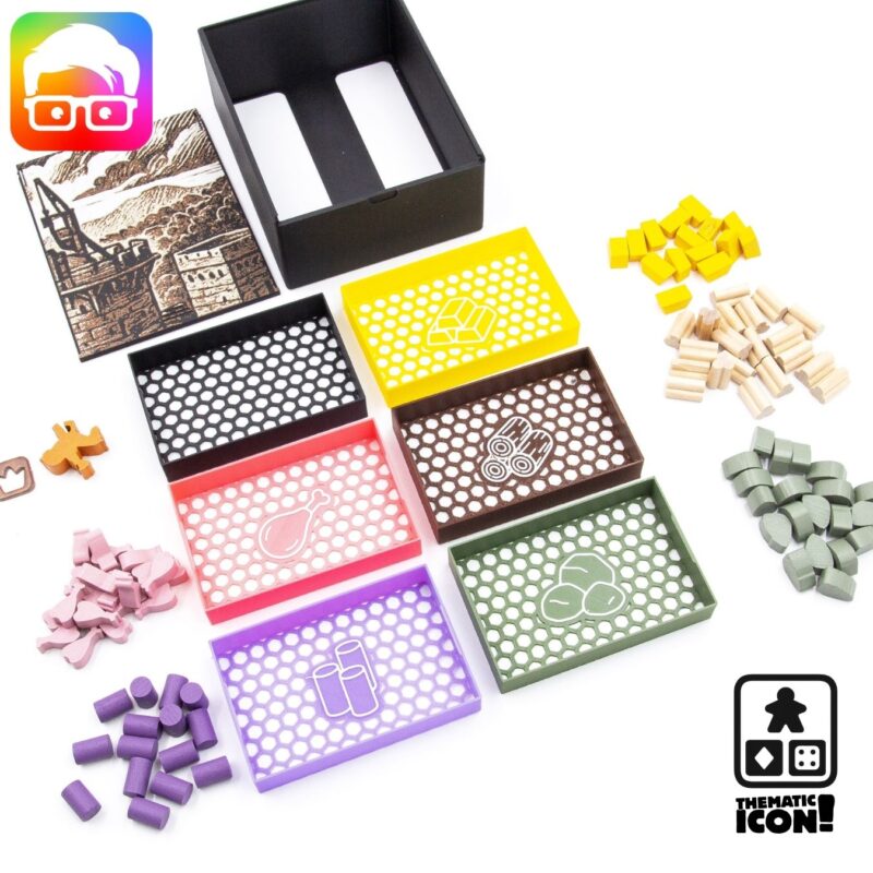 Caylus 1303 boardgame organizer by @ammedia3d